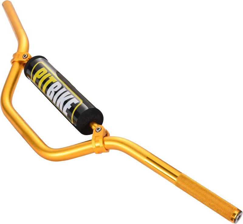 RUTU مقابض دراجة نارية عالمية 7/8" 22 مم مع وسادة واقية للصدر لـ CRF YZF KXF KLX RMZ DRZ دراجة بيك موتوكروس ATV كواد - ذهبي - حرفة تقليل، قوة عالية - Image 1